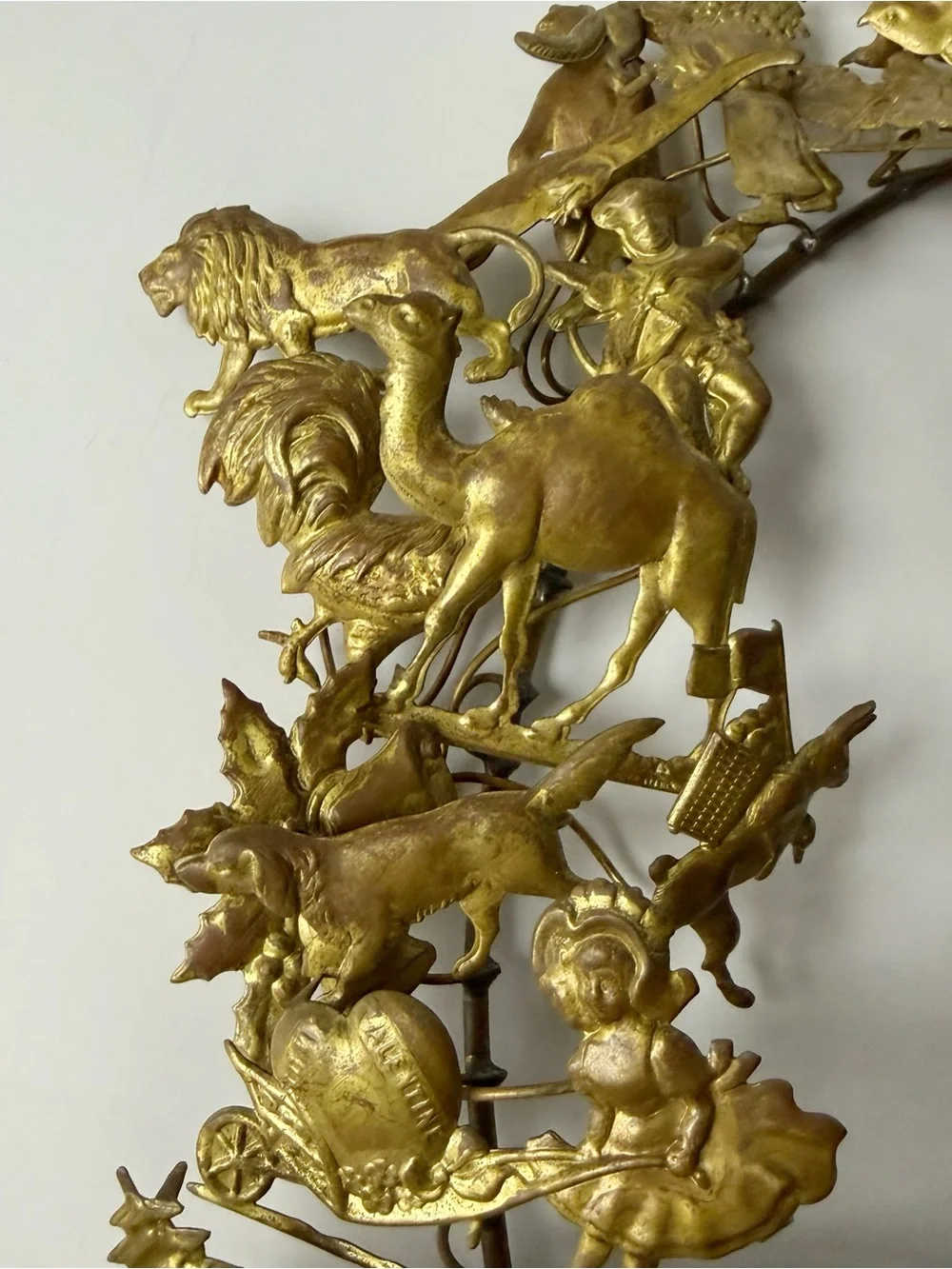Vintage Dresden Petite Choses All Holiday Brass Wreath 15